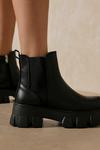 MissPap Leather Look Chunky Chelsea Ankle Boots thumbnail 3