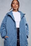 MissPap Oversized Quilted Hooded Coat thumbnail 5