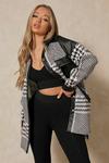 MissPap Dogtooth Checked Leather Look Coat thumbnail 1