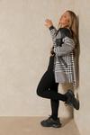 MissPap Dogtooth Checked Leather Look Coat thumbnail 4