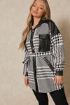 MissPap Dogtooth Checked Leather Look Coat thumbnail 5