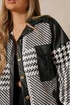 MissPap Dogtooth Checked Leather Look Coat thumbnail 6