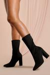 MissPap Block Heel Sock Ankle Boot thumbnail 1