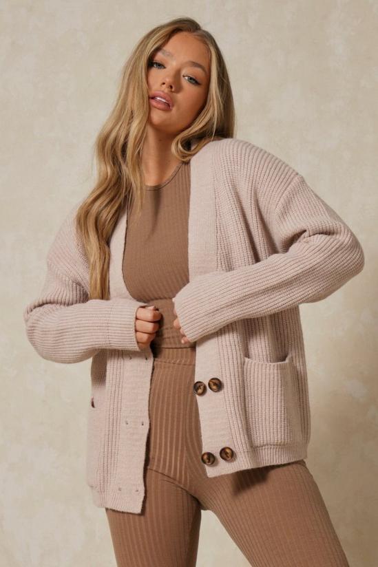 MissPap Knitted Oversized Double Button Cardigan 1