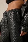 MissPap Leather Look Quilted Joggers thumbnail 2