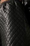 MissPap Leather Look Quilted Joggers thumbnail 5