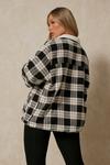 MissPap Borg Lined Checked Trucker Jacket thumbnail 3