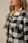 MissPap Borg Lined Checked Trucker Jacket thumbnail 5
