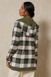 MissPap Checked Hooded Oversized Longline Jacket thumbnail 3