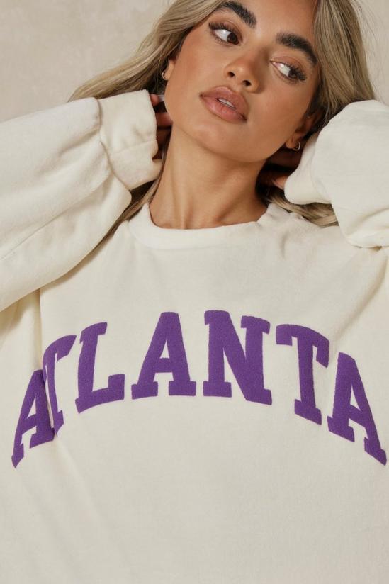 MissPap Atlanta Velour Oversized Sweatshirt Jogger Set 2