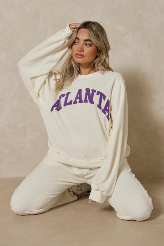 MissPap Atlanta Velour Oversized Sweatshirt Jogger Set 4