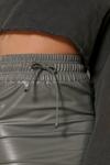 MissPap Gathered Waist Leather Look Midi Skirt thumbnail 6