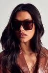 MissPap Oversized Flat Top Sunglasses thumbnail 1
