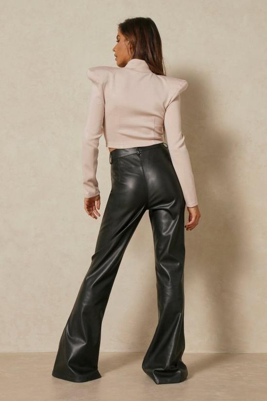 MissPap Leather Look Wide Leg Trouser 3