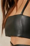 MissPap Discodaydream Leather Look Strappy Crop Top thumbnail 6
