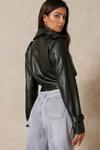 MissPap Leather Look Cut Out Belted Jacket thumbnail 3