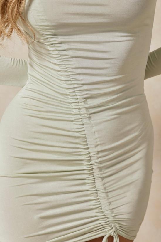 MissPap Slinky Asymmetric Ruched Mini Dress 5