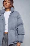 MissPap Soft Ribbed Oversized Puffer Jacket thumbnail 6