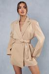 MissPap Premium Tailored Oversized Belted Blazer Dress thumbnail 5