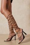 MissPap Lace Up Caged Strappy Heels thumbnail 3