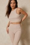 MissPap Ribbed Towelling Racer Top Co-ord thumbnail 5