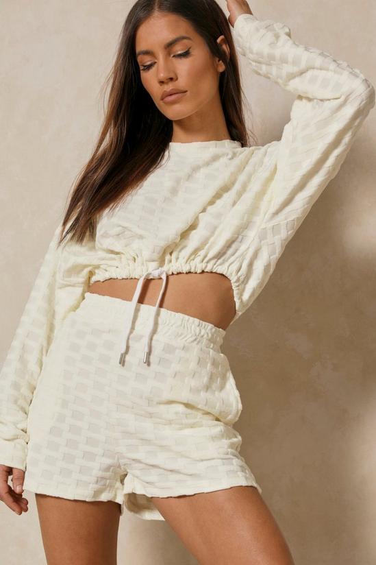 MissPap Embossed Towelling Shorts Co-ord 1