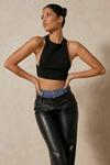 MissPap High Neck Thick Band Crop Top thumbnail 5