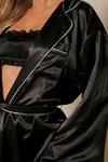 MissPap Satin Binding Detail Dressing Gown thumbnail 2