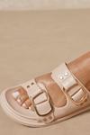 MissPap Leather Look Double Strap Slider thumbnail 2
