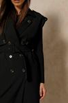 MissPap Sleeveless Double Breasted Trench Coat thumbnail 6