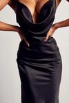 MissPap Premium Satin Cowl Neck Maxi Dress thumbnail 5