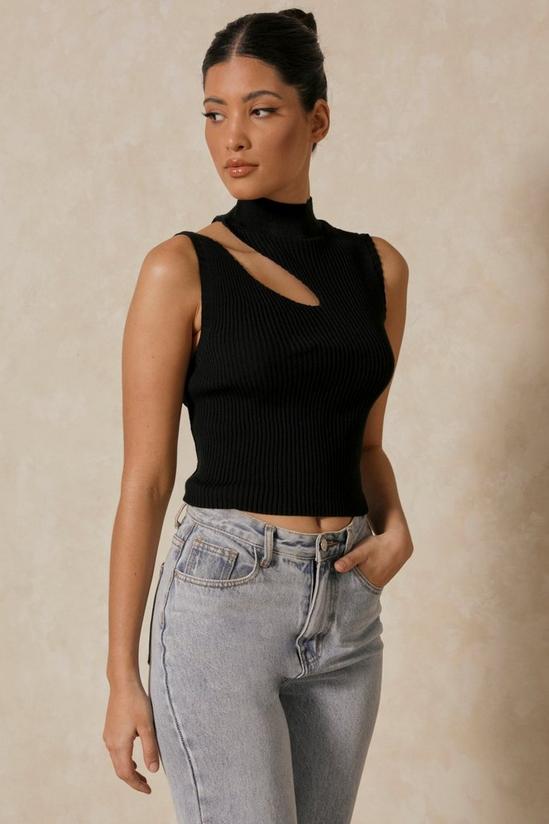 MissPap Knitted Cut Out Shoulder Top 1