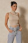 MissPap Knitted Cut Out Shoulder Top thumbnail 1