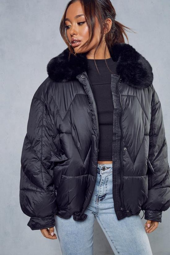 MissPap Faux Fur Quilted Puffer Coat 5