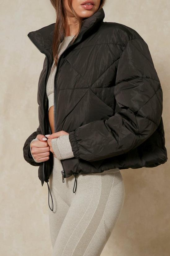MissPap Quilted Cropped Puffer Coat 2