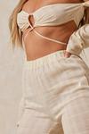 MissPap Checked Linen Look Bardot Crop Top Trouser Co-ord thumbnail 2