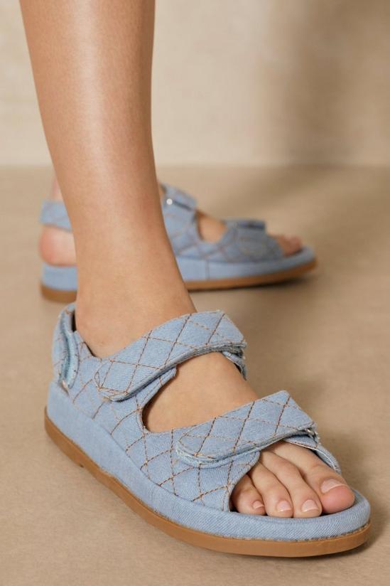 MissPap Denim Quilted Sandals 3