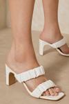 MissPap Ruched Mid Heel Mules thumbnail 2