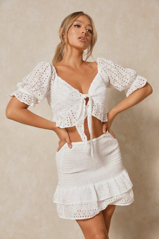 MissPap Broidery Anglaise Ruffle Skirt Co-ord 1