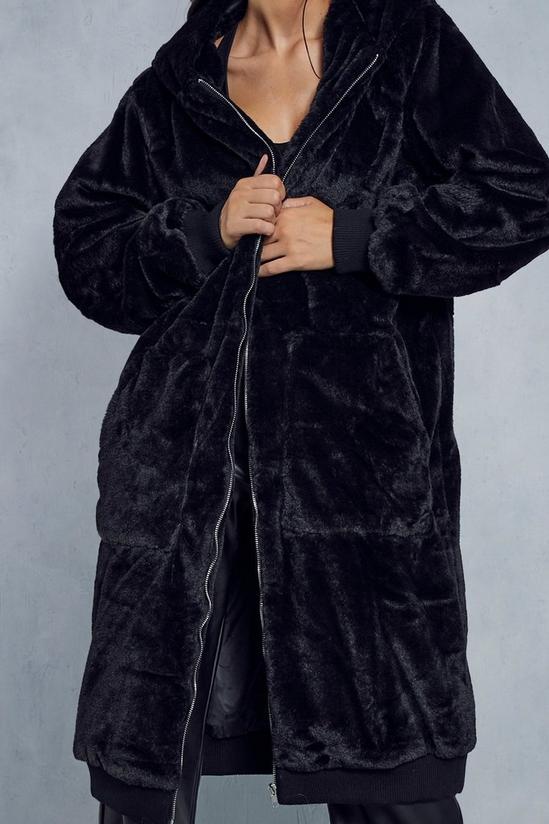 MissPap Faux Fur Hooded Maxi Coat 5