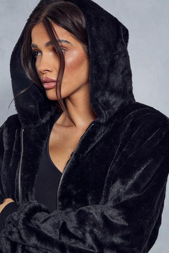 MissPap Faux Fur Hooded Maxi Coat 6