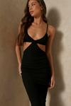 MissPap Ribbed Strappy Cut Out Maxi Dress thumbnail 2