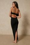 MissPap Ribbed Strappy Cut Out Maxi Dress thumbnail 3