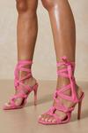 MissPap Strappy Knot Detail Tie Up Heels thumbnail 1