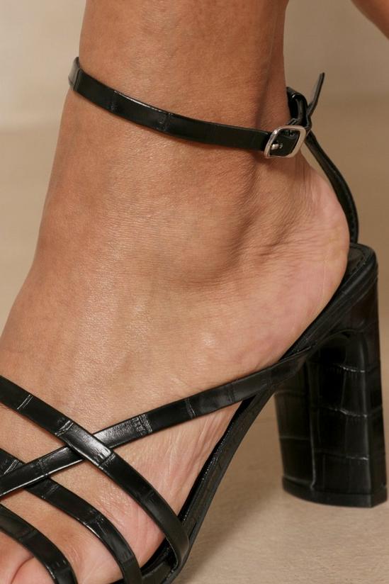 MissPap Strappy Square Toe Mid Heels 2