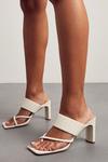 MissPap Strappy Toe Detail Heeled Mules thumbnail 3