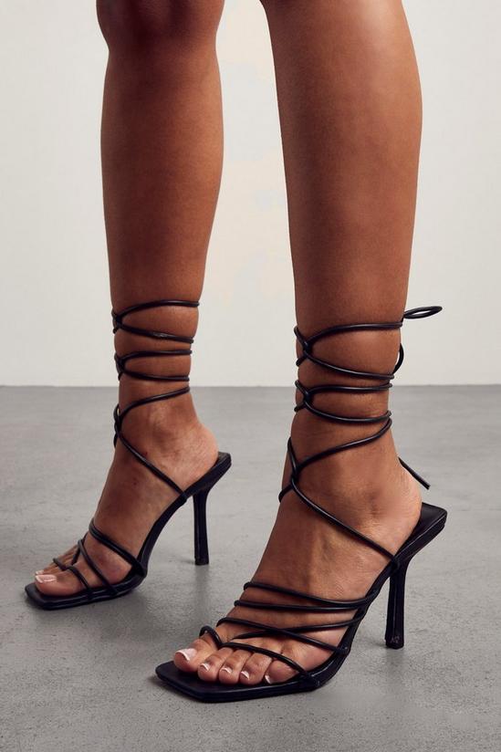 MissPap Lace Up Strappy Heels 1