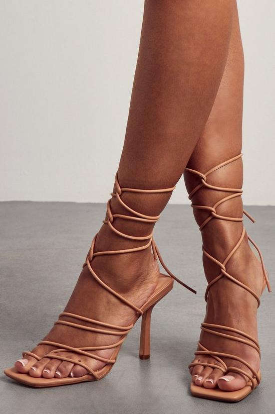 MissPap Lace Up Strappy Heels 1
