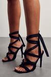MissPap Strappy Knot Detail Tie Up Heels thumbnail 3