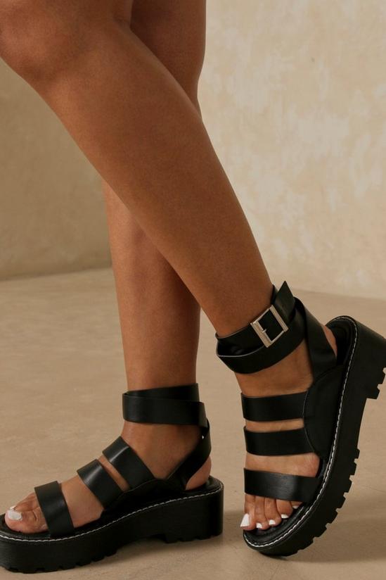 MissPap Chunky Platform Ankle Tie Sandals 3